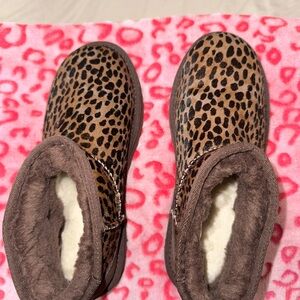 Leopard Print Faux Fur Lined Boots